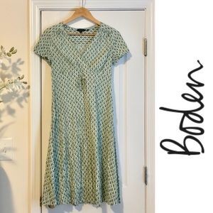 Boden crinkly-stretch empire waist sundress